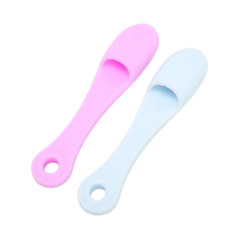 2pcs Facial Cleansing Silicone Sleeves Blackhead Removal Skin Massage Cleaner for Nose Pores