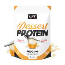 QNT Dessert Protein Pudding Weiße Schokolade, Fettarm & Proteinreich, 480g