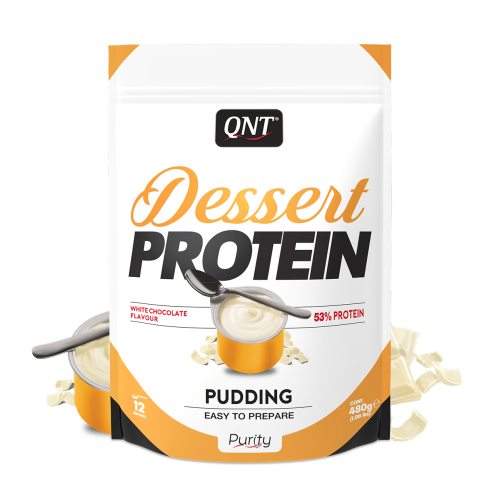 QNT Dessert Protein Pudding Λευκή Σοκολάτα, Χαμηλών λιπαρών & Υψηλής Πρωτεΐνης, 480g
