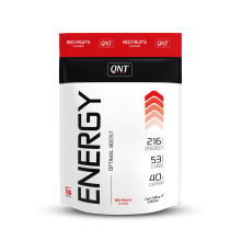 QNT Energy Powder Frutti Rossi Carboidrati Fitness Allenamento Resistenza - 900 g