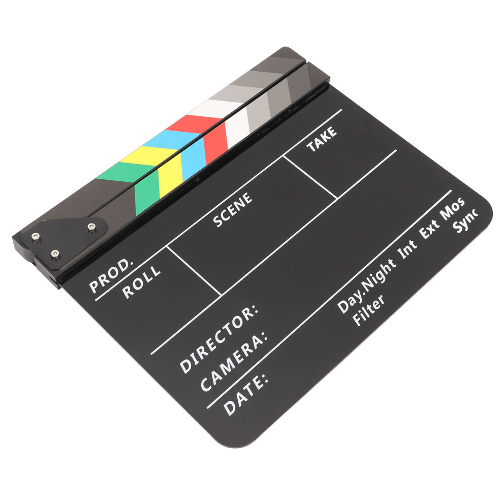 Movie Directors Clapboard Colorful Acrylic Movie Film Clap Board With Board Eraser Marker Wrench Cleaning Cloth 8471317892848