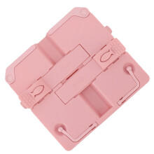 Reading Rack Foldable Portable Round Edges ABS Scratch Resistant Book Stand Holder for School Library Pink