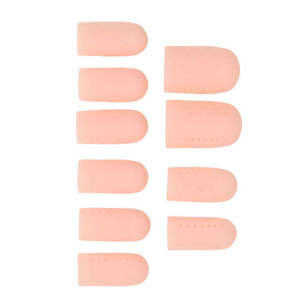 10pcs Finger Toe Cap Silicone Breathable Finger Toe Protector for Calluses