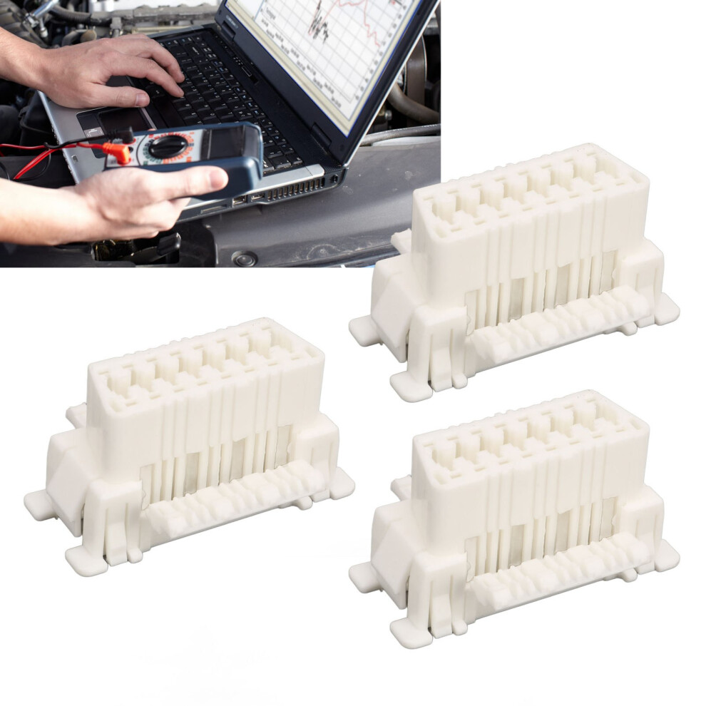 10Pcs Obd2 16Pin Female Plug Harness Connector White For Car Diagnostic Plug Interface Scanner 3251317896818