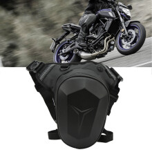 Motorcycle Drop Leg Bag with Reflective Strip Water Resistant Waist Pack for Outdoor Hiking Traveling Fishing Unique Pattern