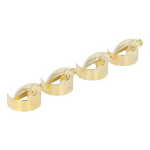 4 Stück Edelstahl Automatischer Kerzenlöscher, Dochtflamme, Rauchverhinderer, Sicher, Gold