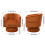 Living And Home (Orange) Upholstered Swivel Accent Armchair 7
