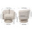 Living And Home (White) Upholstered Swivel Accent Armchair 7