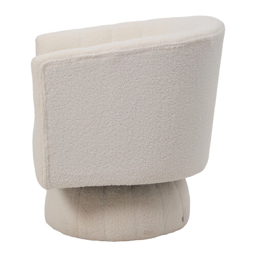 Living And Home (White) Upholstered Swivel Accent Armchair 2