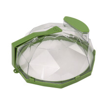 Microwave Splash Heating Cover PC Food Splatter Guard with Extension Handle for Kitchen Cooking Grass Green
