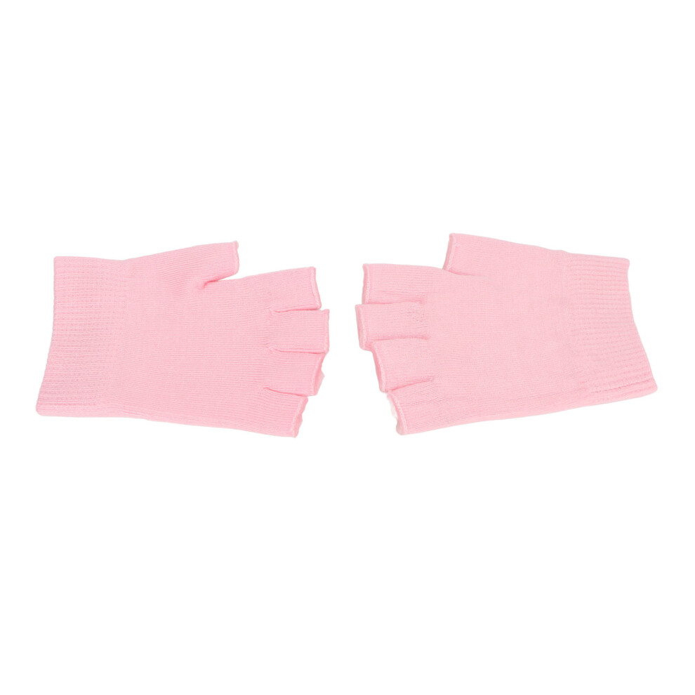 2Pcs Moisturizing Gel Half Gloves Nourishing Softening Repairing Moisturizing Spa Fingerless Gloves for Cracked Dry Skin