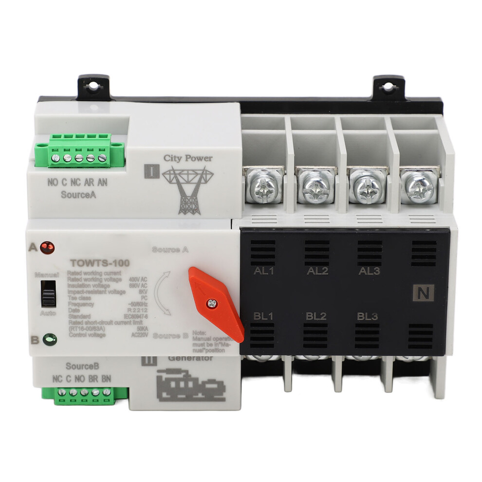 Tongou Double Power Automatic Transfer Switch 4P Pc Shell Electrical Selector Switch For Metallurgy 400V Ac 40A 8701317898589