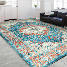 (160 x 230cm (5ft 3" x 7ft 6"), Blue Rust) Traditional Non Slip Rugs Extra Large Area Rug Living Room Bedroom Carpets