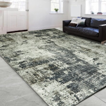 (160 x 230cm (5ft 3" x 7ft 6"), Grey Abstract) Traditional Non Slip Rugs Extra Large Area Rug Living Room Bedroom Carpets