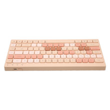 84-Tasten Waterdrop 2.4G Bluetooth Tastatur für Tablets & Handys in Milchtee-Farbe