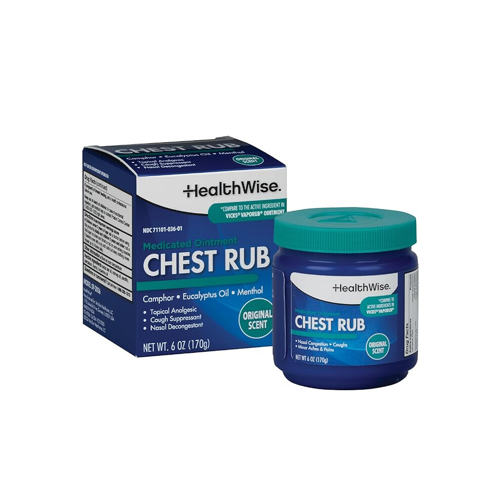 Healthwise Medicated Chest Rub | Cough Suppressant | Relieves Nasal