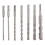 Jeu de 7 forets pour marteau perforateur SDS Plus (4 cannelures) 2