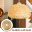 Lampada da soffitto a filo in vimini di bambù e rattan, 30 x 18 cm 5
