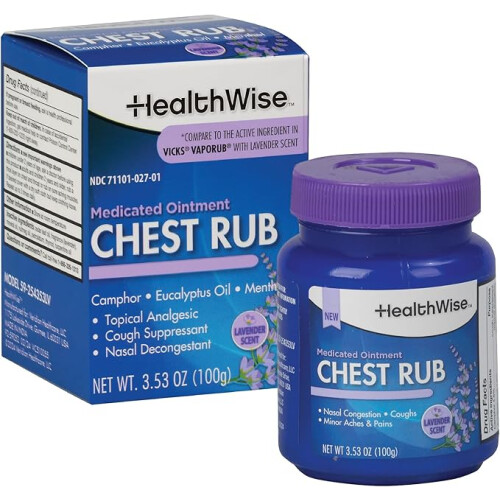 HealthWise Medicated Chest Rub | Calming Lavender Scent