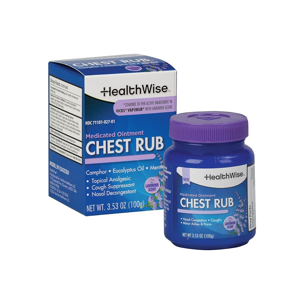 Healthwise Lavender Medicated Chest Rub | Calming Scent
