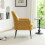 Living And Home (Yellow) Modern Chenille Upholstered Leisure Chair 3