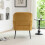 Living And Home (Yellow) Modern Chenille Upholstered Leisure Chair 4
