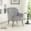 Living And Home (Grey) Modern Chenille Upholstered Leisure Chair 1