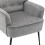 Living And Home (Grey) Modern Chenille Upholstered Leisure Chair 5