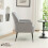 Living And Home (Grey) Modern Chenille Upholstered Leisure Chair 3