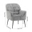 Living And Home (Grey) Modern Chenille Upholstered Leisure Chair 7