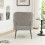 Living And Home (Grey) Modern Chenille Upholstered Leisure Chair 4