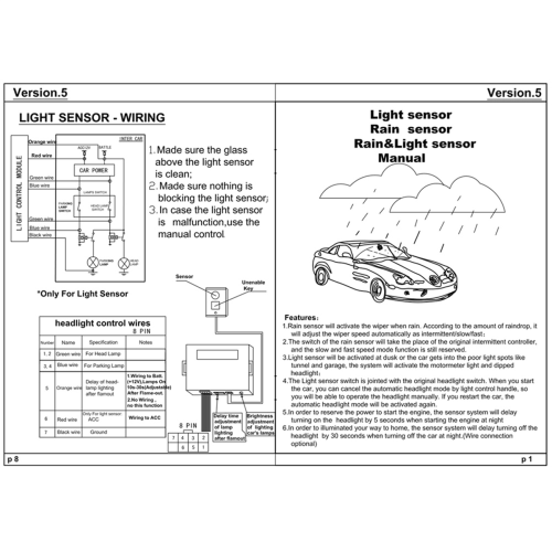 Scheibenwischer Regen- und Lichtsensor 2