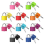 10 Pack Suitcase Locks with Keys,Multicolor Small Luggage Padlocks 10