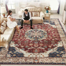 (200 x 290cm (6ft 7" x 9ft 6"), Burgundy Floral) Traditional Non Slip Rugs Extra Large Area Rug Living Room Bedroom Carpets