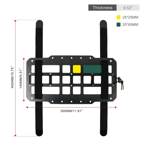 Car Sun Visor Organizer, Vehicle Rigid Molle Panel 2