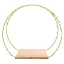 Centre de table en métal avec support et anneau doré de 30,5 cm