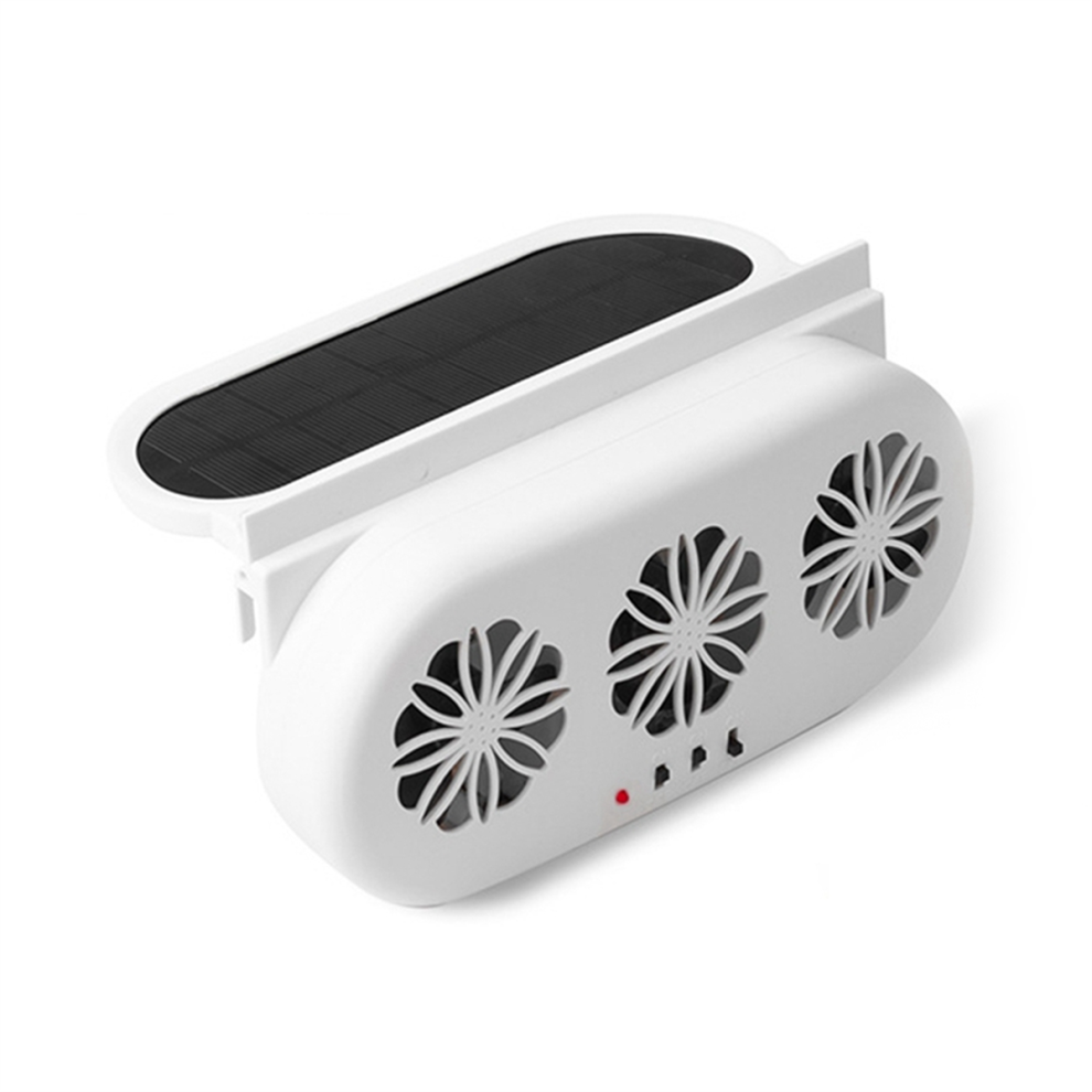 Car Exhaust Fan Solar Powered Usb Charging Window Ventilator 3 Fans,B 4852820957028