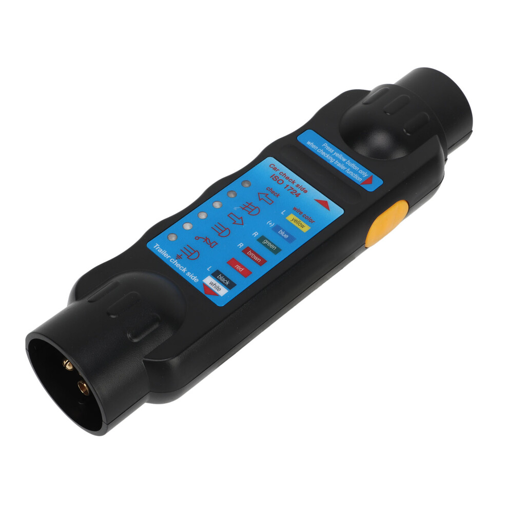 Trailer Socket Tester 7 Pin Electrical Tow Bar Wiring Circuit Test Tool For Truck Rv Label Light/Blue 8481317906346