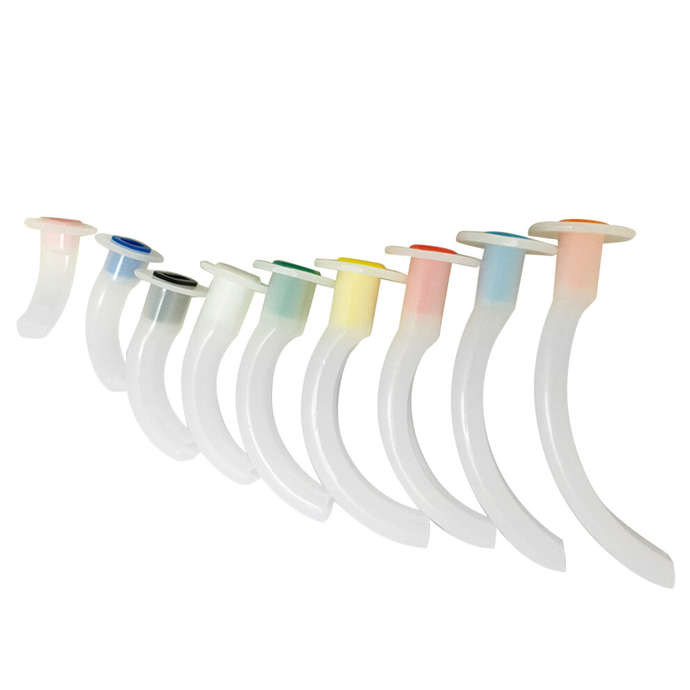 Disposable Oropharyngeal Airway Tube Multi Color 9 Size Flexible Structure Smooth Surface Airway Emergency Kit