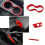 Kit de garnitures décoratives intérieures de voiture, 21 pièces, rouge 6