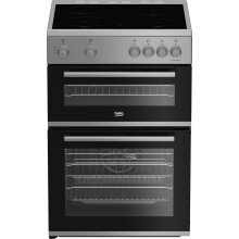 Beko AeroPerfect 60cm Electric Cooker with Ceramic Hob - Silver - A/A Rated