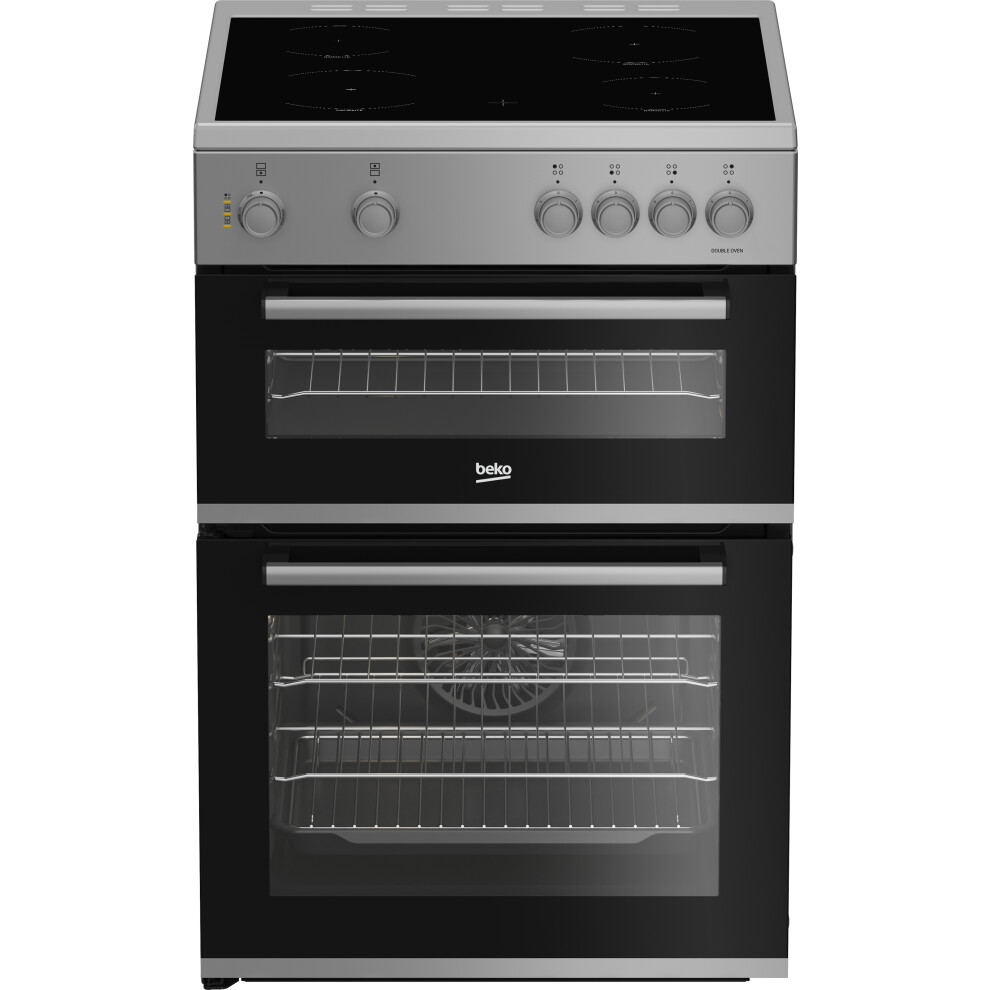 Beko Aeroperfect 60Cm Electric Cooker With Ceramic Hob - A/A Rated Silver