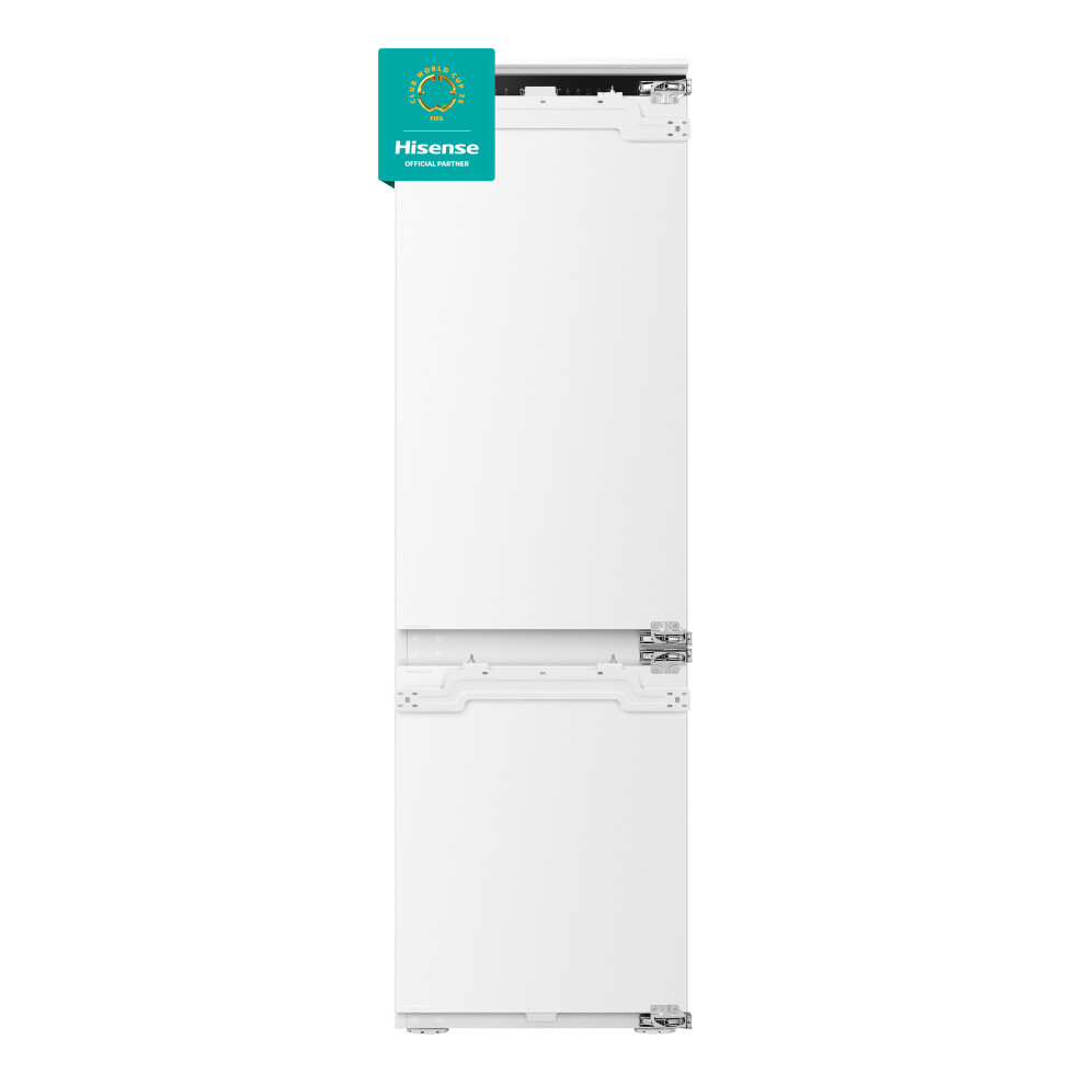 Hisense RB3B250SAWE1 177cm High 70/30 Integrated Frost Free Fridge Freezer with Sliding Door Fixing Kit - White - E Rated