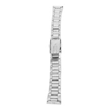 Metal Watchband Quick Release Deployment Clasp Double Button Stainless Steel Watch Strap for Men Women Silver 18mm/0.71in