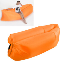 Tragbares aufblasbares Luftsofa Lounge Orange 74 Zoll, faltbares Outdoor-Couch