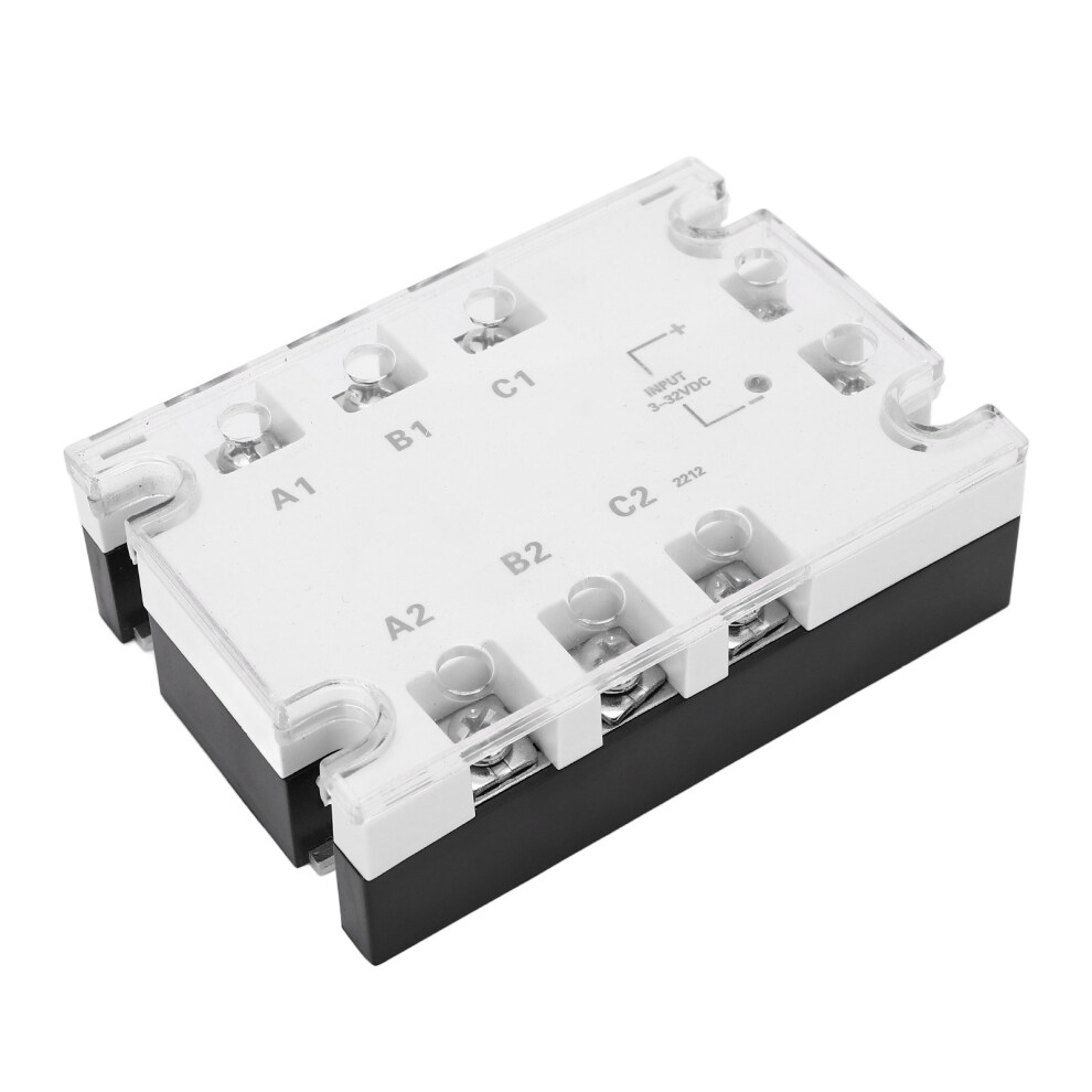 3 Phase Solid State Relay White Noiseless Anti Shock Reliable Dc To Ac Solid State Relay 3Â32Vdc 24Â480Vac 25A 8791317921981