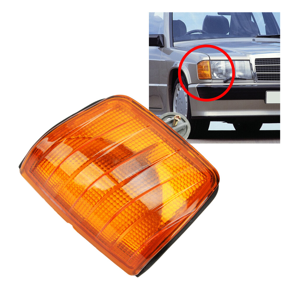 Front Turn Signal Corner Bright Shockproof Clear Visibility Fit For 190 W201 1982Â1993 Right/2018260043 Light 8081317922140