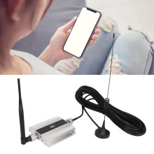 Cell Phone Signal Extender Amplifier High Gain 4G Mobile Phone Repeater GSM DCS WCDMA 1800Mhz Silver