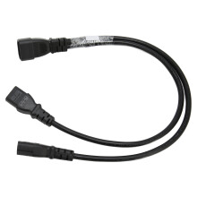 Single C14 to Dual 5 15R C13 Cord Short Power UPS Server Y Splitter Adapter Cable for PC Monitor Printer
