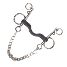 Horse Mouth Bit Stainless Steel Safe Rustproof Hand Polishing Horse Mouth Snaffle for Horse Accessories 127mm / 5.0in